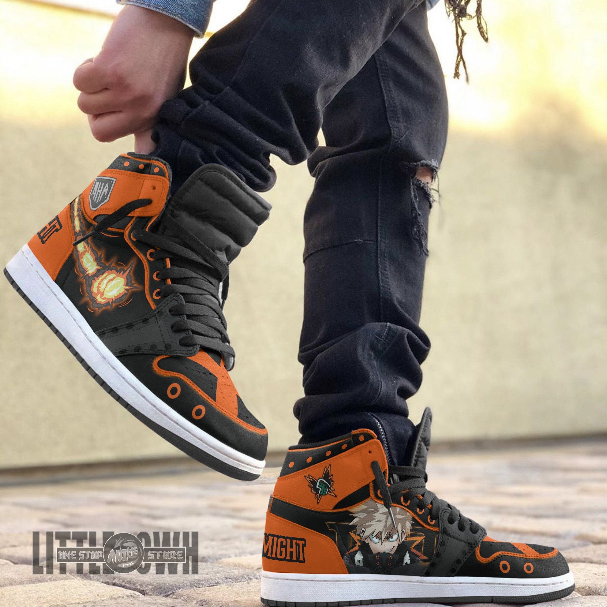 Ideafootwear Bakugo AJ1 High Sneakers Shoes For Men And Women