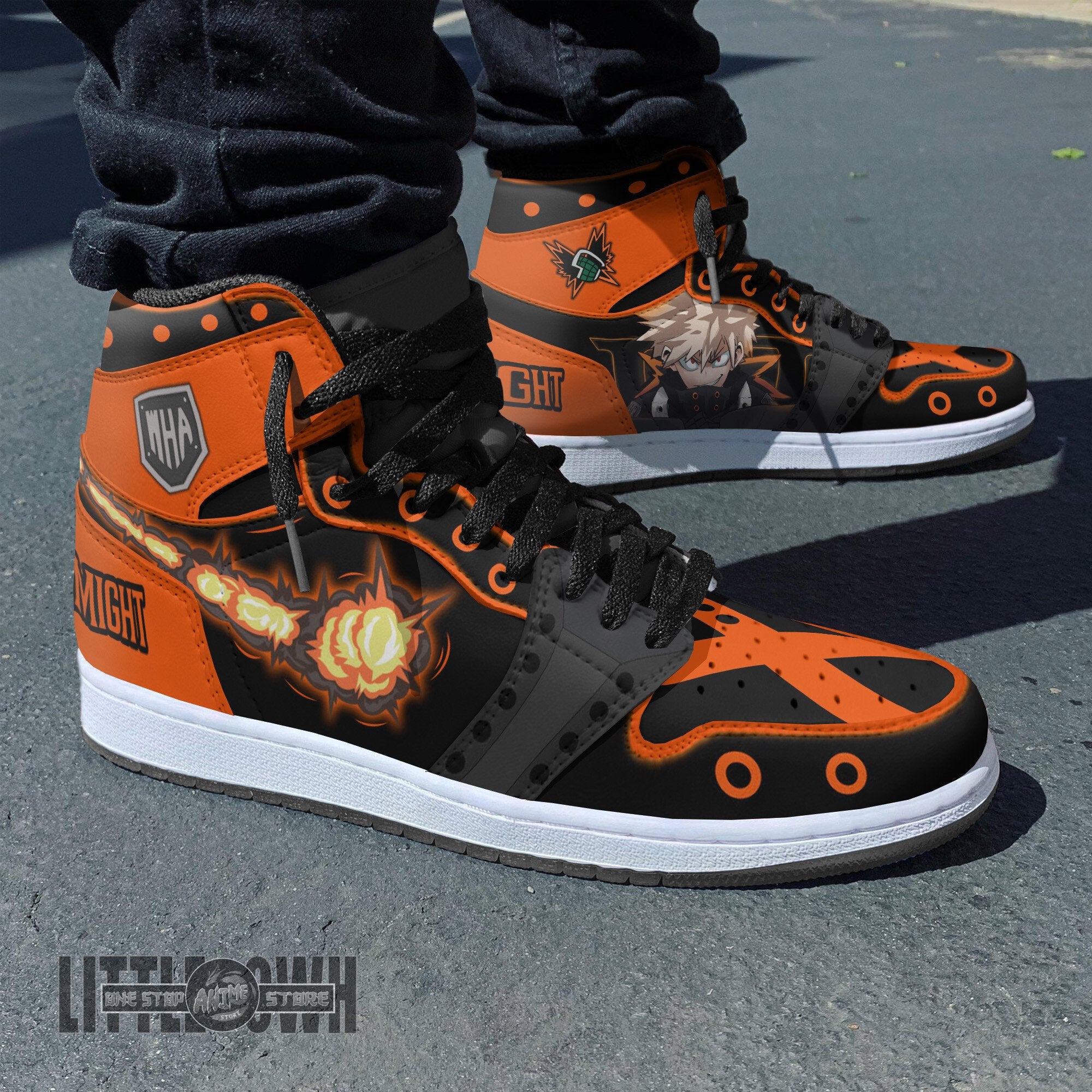 Ideafootwear Bakugo AJ1 High Sneakers Shoes For Men And Women