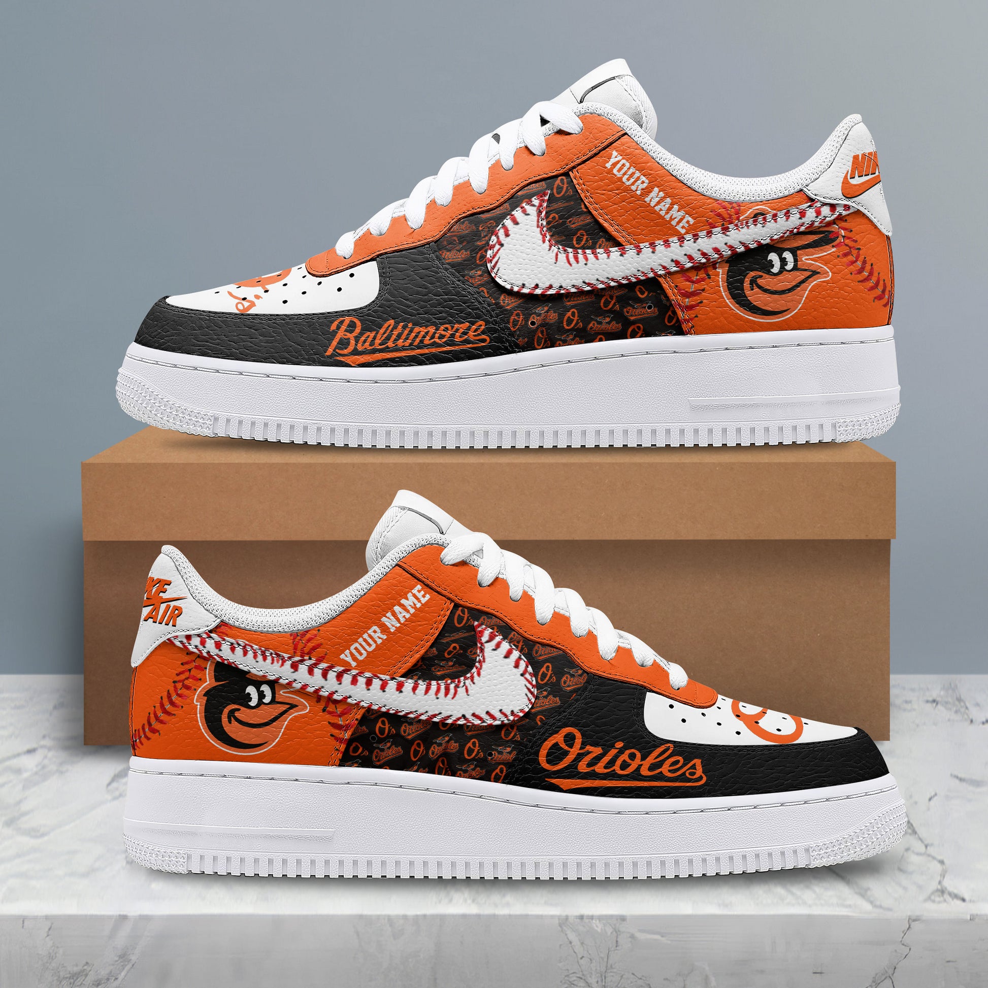 Ideafootwear Baltimore Orioles Air Low-Top Sneakers Shoes For Men And Women 3