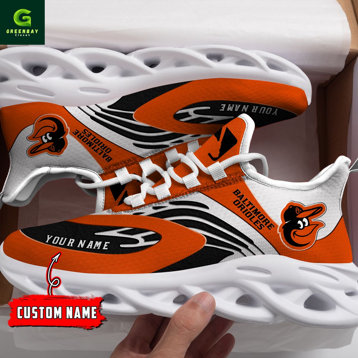 Ideafootwear Baltimore Orioles Max Soul Shoes Sneakers For Men And Women