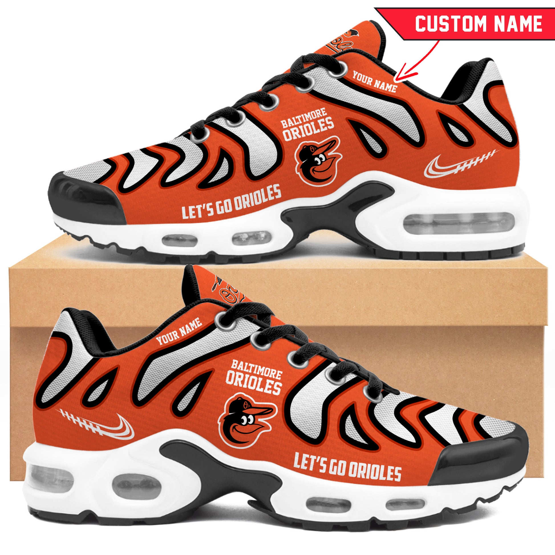 Ideafootwear Baltimore Orioles TN Shoes Sneakers For Men And Women