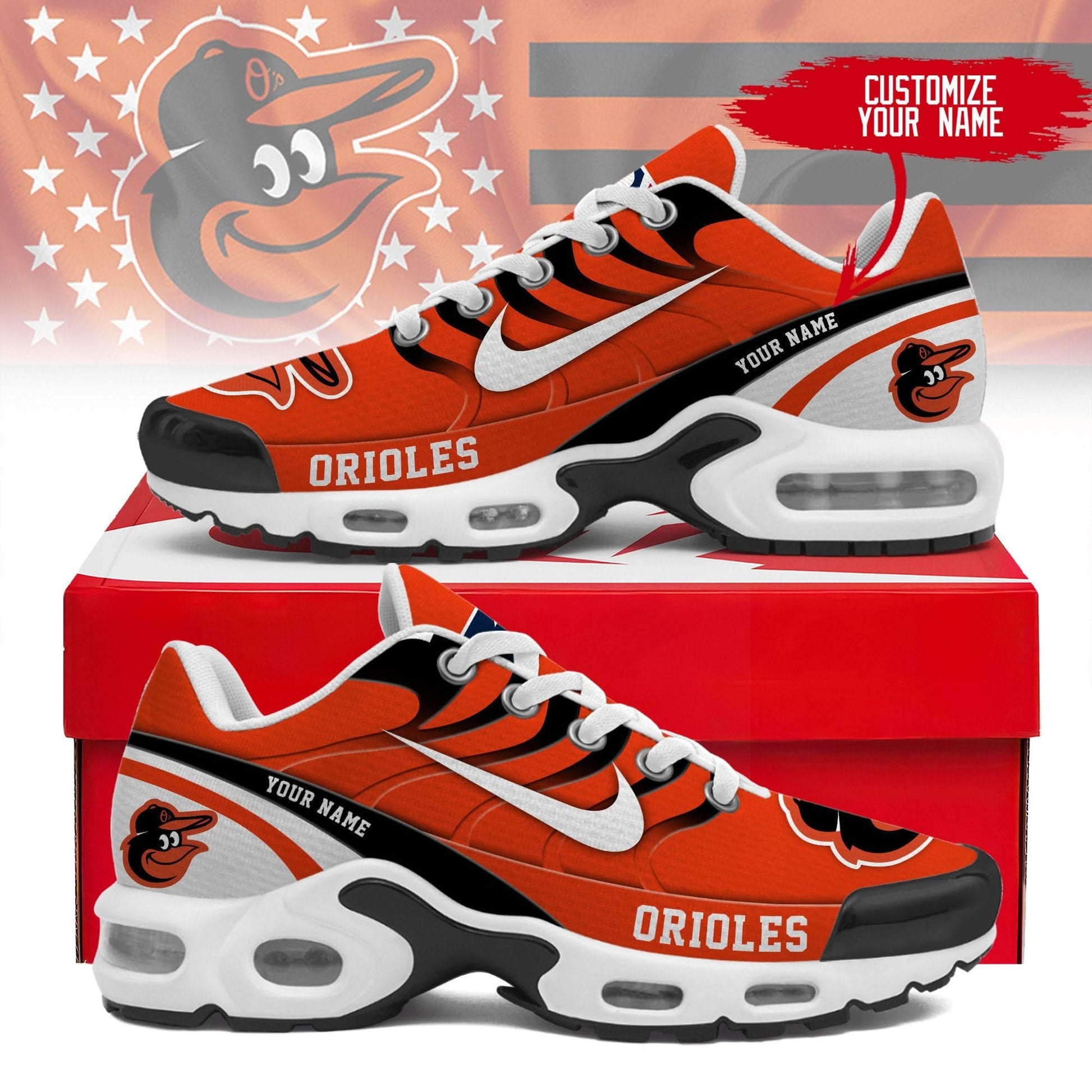 Ideafootwear Baltimore Orioles TN Shoes Sneakers For Men And Women
