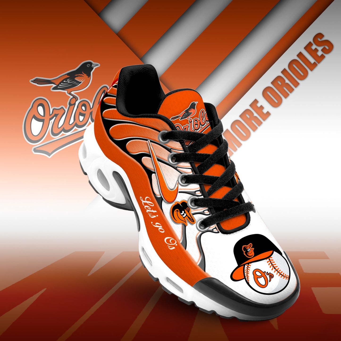Ideafootwear Baltimore Orioles TN Shoes Sneakers For Men And Women