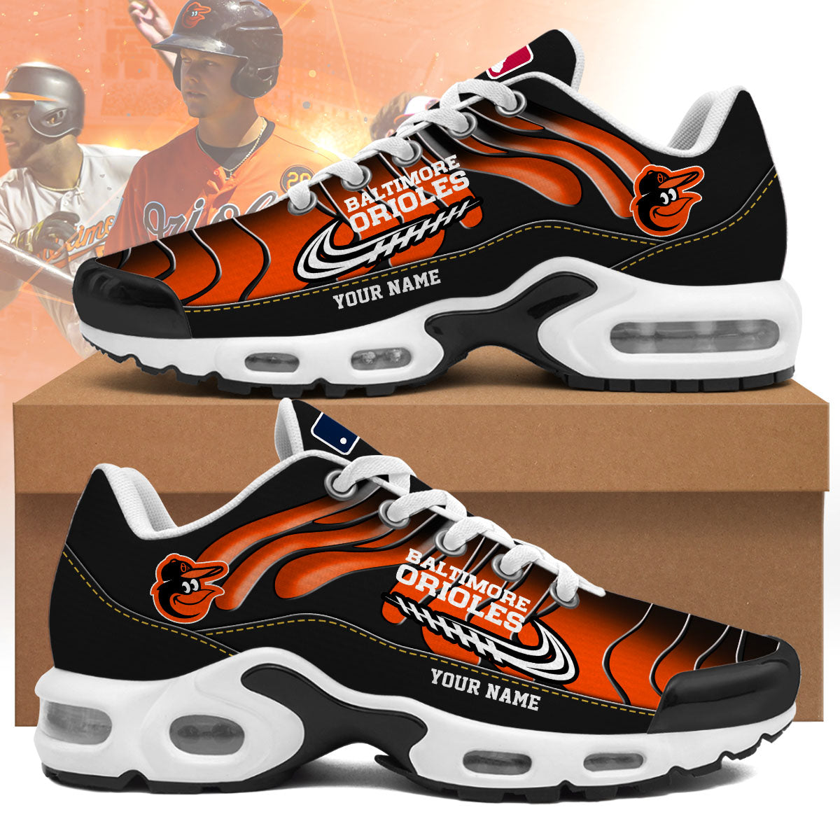 Ideafootwear Baltimore Orioles TN Shoes Sneakers For Men And Women