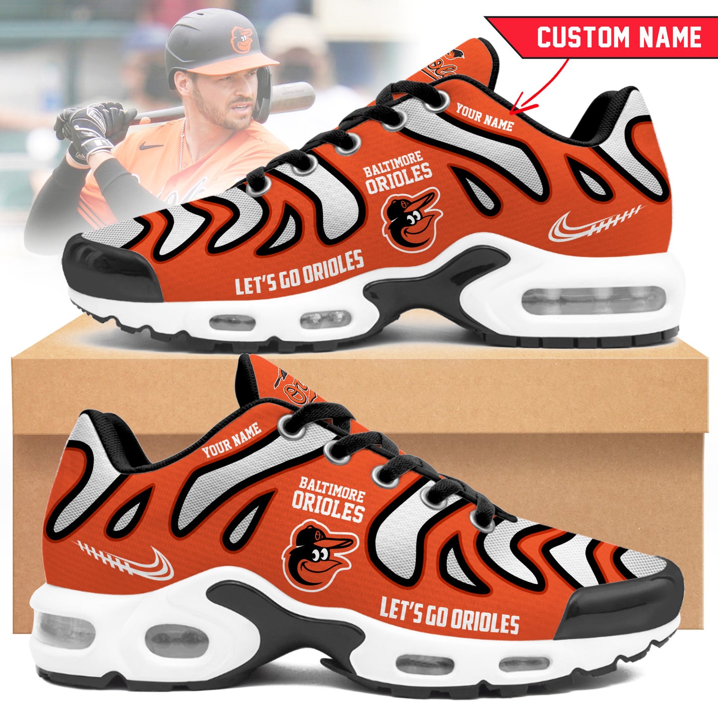 Ideafootwear Baltimore Orioles TN Shoes Sneakers For Men And Women