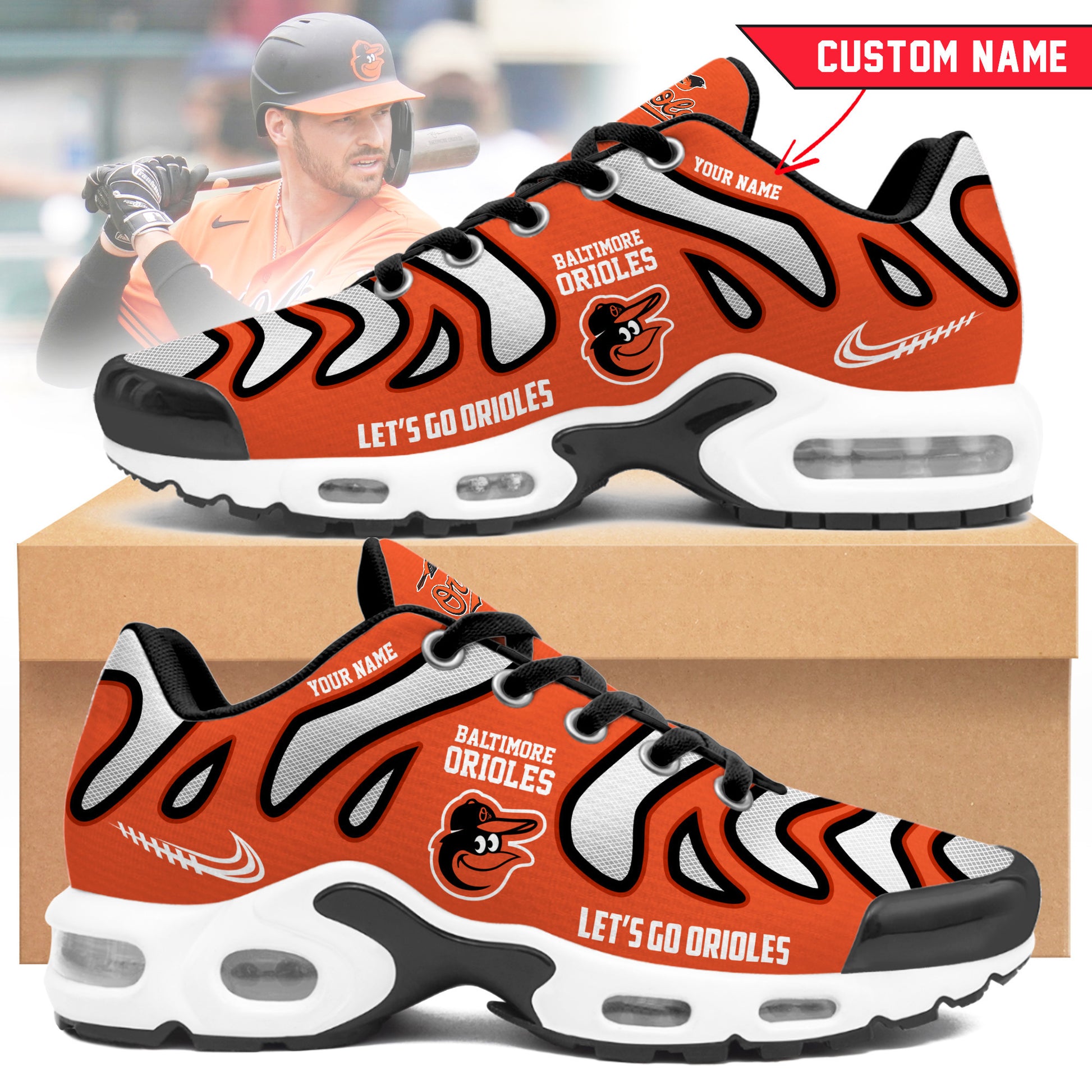 Ideafootwear Baltimore Orioles TN Shoes Sneakers For Men And Women