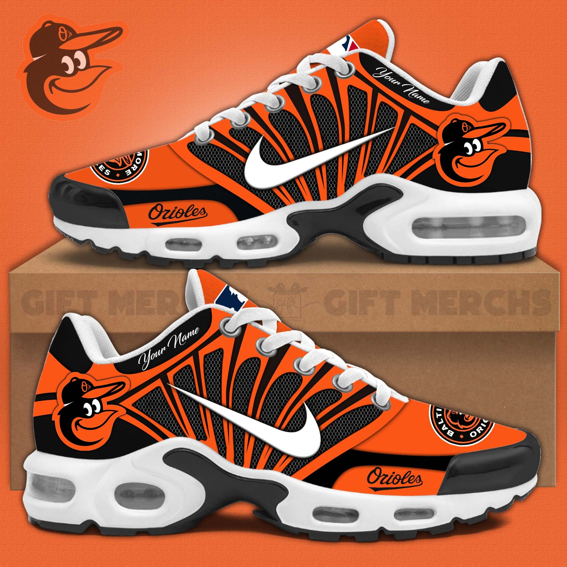Ideafootwear Baltimore Orioles TN Shoes Sneakers For Men And Women