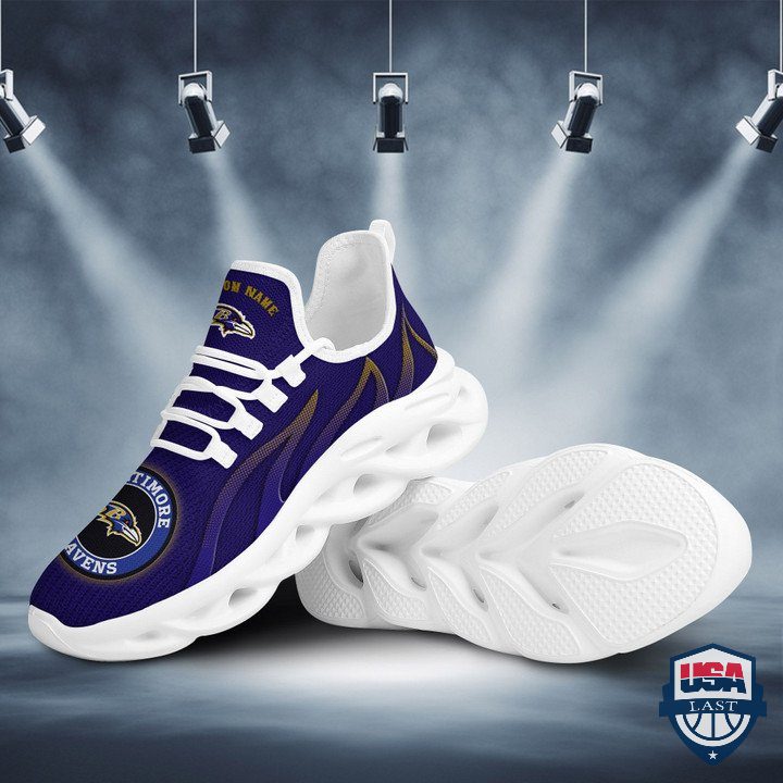 Ideafootwear Baltimore Ravens Fire Flame  Max Soul Shoes Sneakers For Men And Women