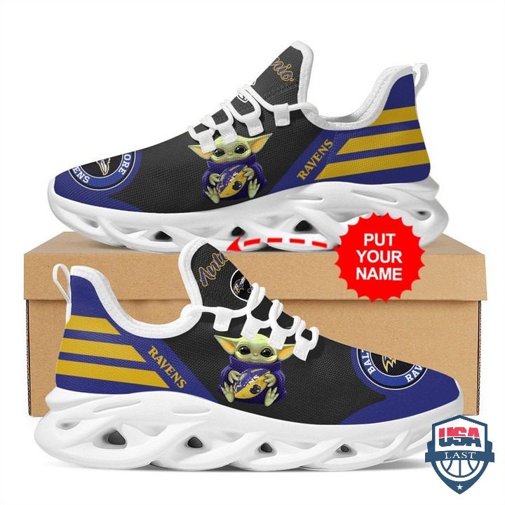 Ideafootwear Baltimore Ravens Max Soul Shoes Sneakers For Men And Women