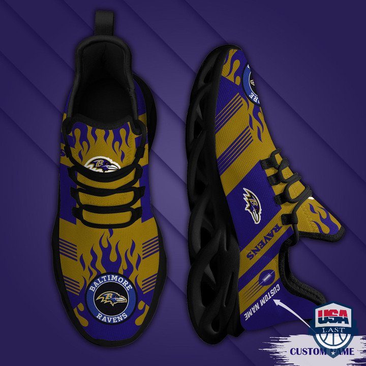 Ideafootwear Baltimore Ravens Max Soul Shoes Sneakers For Men And Women
