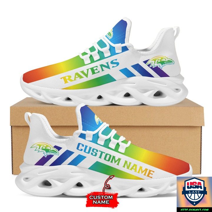 Ideafootwear Baltimore Ravens Max Soul Shoes Sneakers For Men And Women