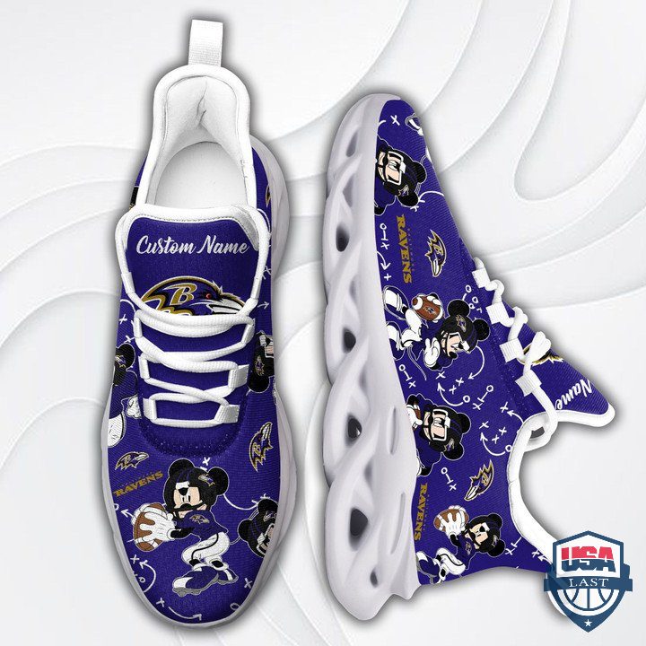 Ideafootwear Baltimore Ravens Max Soul Shoes Sneakers For Men And Women