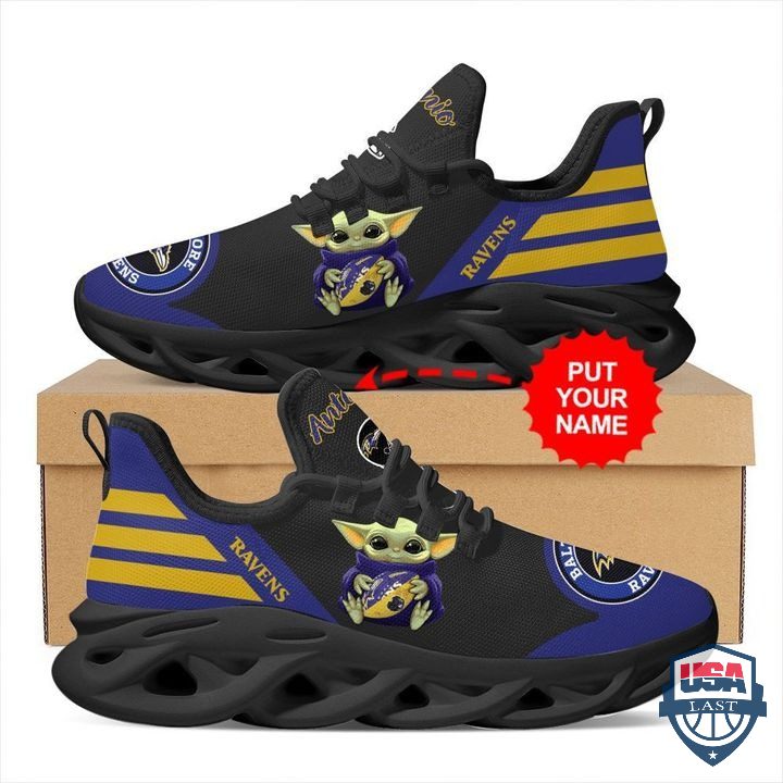 Ideafootwear Baltimore Ravens Max Soul Shoes Sneakers For Men And Women