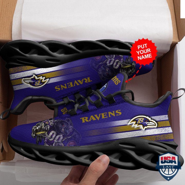 Ideafootwear Baltimore Ravens Max Soul Shoes Sneakers For Men And Women