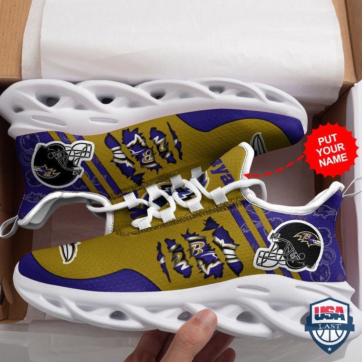 Ideafootwear Baltimore Ravens Max Soul Shoes Sneakers For Men And Women