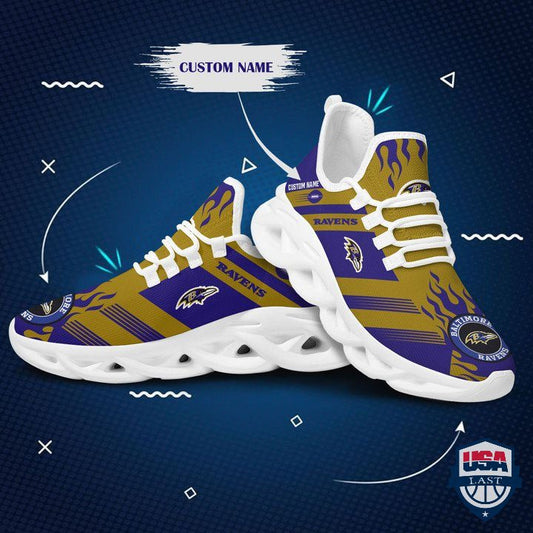 Ideafootwear Baltimore Ravens Max Soul Shoes Sneakers For Men And Women