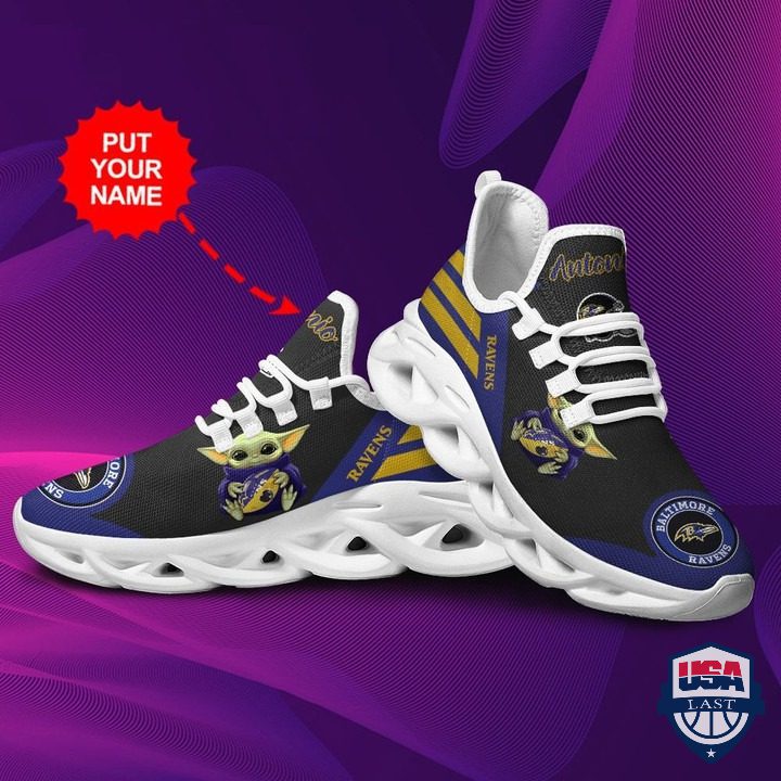 Ideafootwear Baltimore Ravens Max Soul Shoes Sneakers For Men And Women