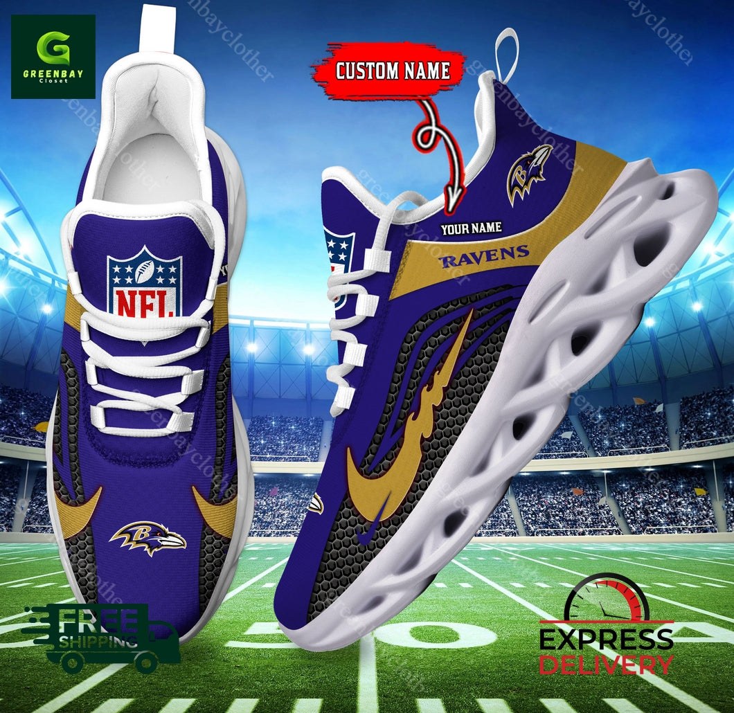 Ideafootwear Baltimore Ravens Max Soul Shoes Sneakers For Men And Women
