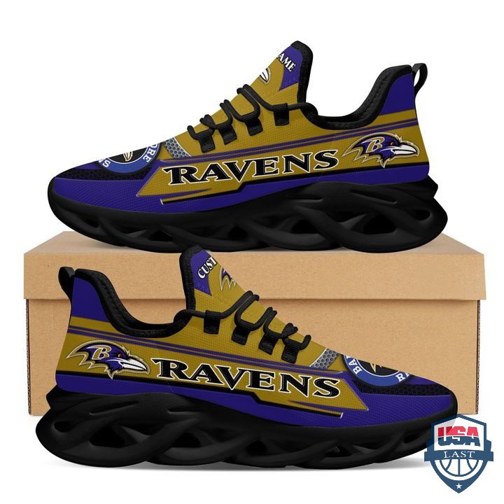 Ideafootwear Baltimore Ravens Max Soul Shoes Sneakers For Men And Women
