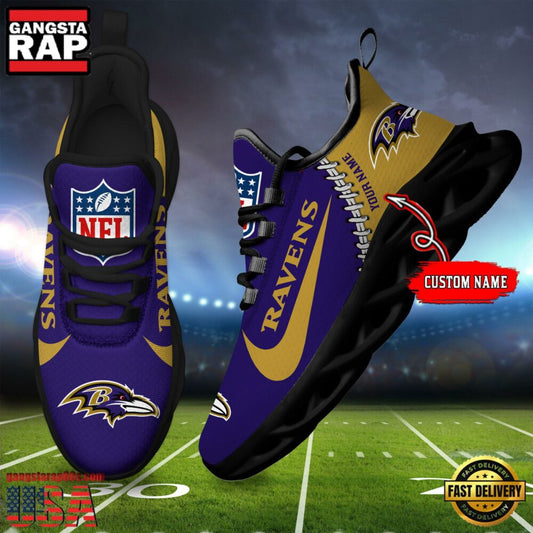 Ideafootwear Baltimore Ravens Max Soul Shoes Sneakers For Men And Women