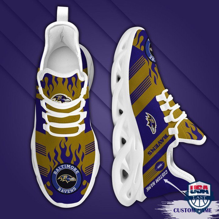 Ideafootwear Baltimore Ravens Max Soul Shoes Sneakers For Men And Women