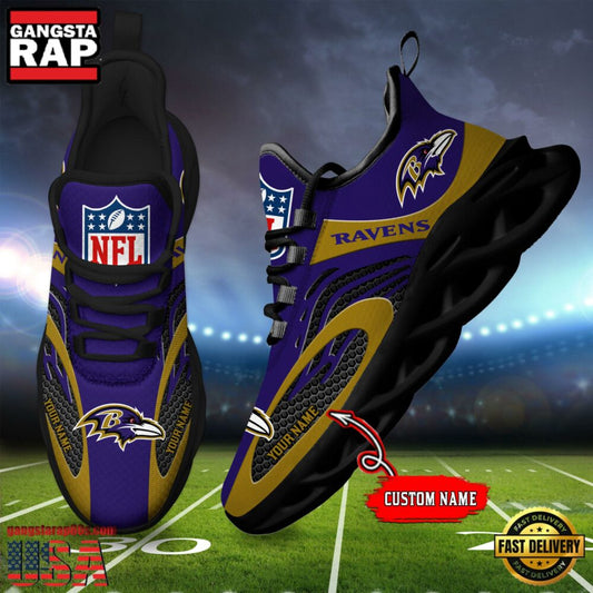 Ideafootwear Baltimore Ravens Max Soul Shoes Sneakers For Men And Women