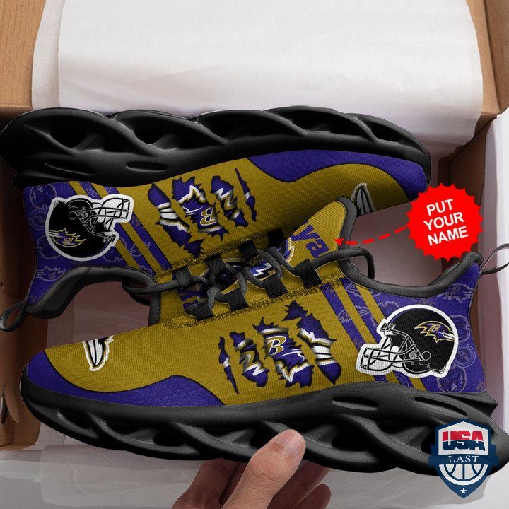 Ideafootwear Baltimore Ravens Max Soul Shoes Sneakers For Men And Women