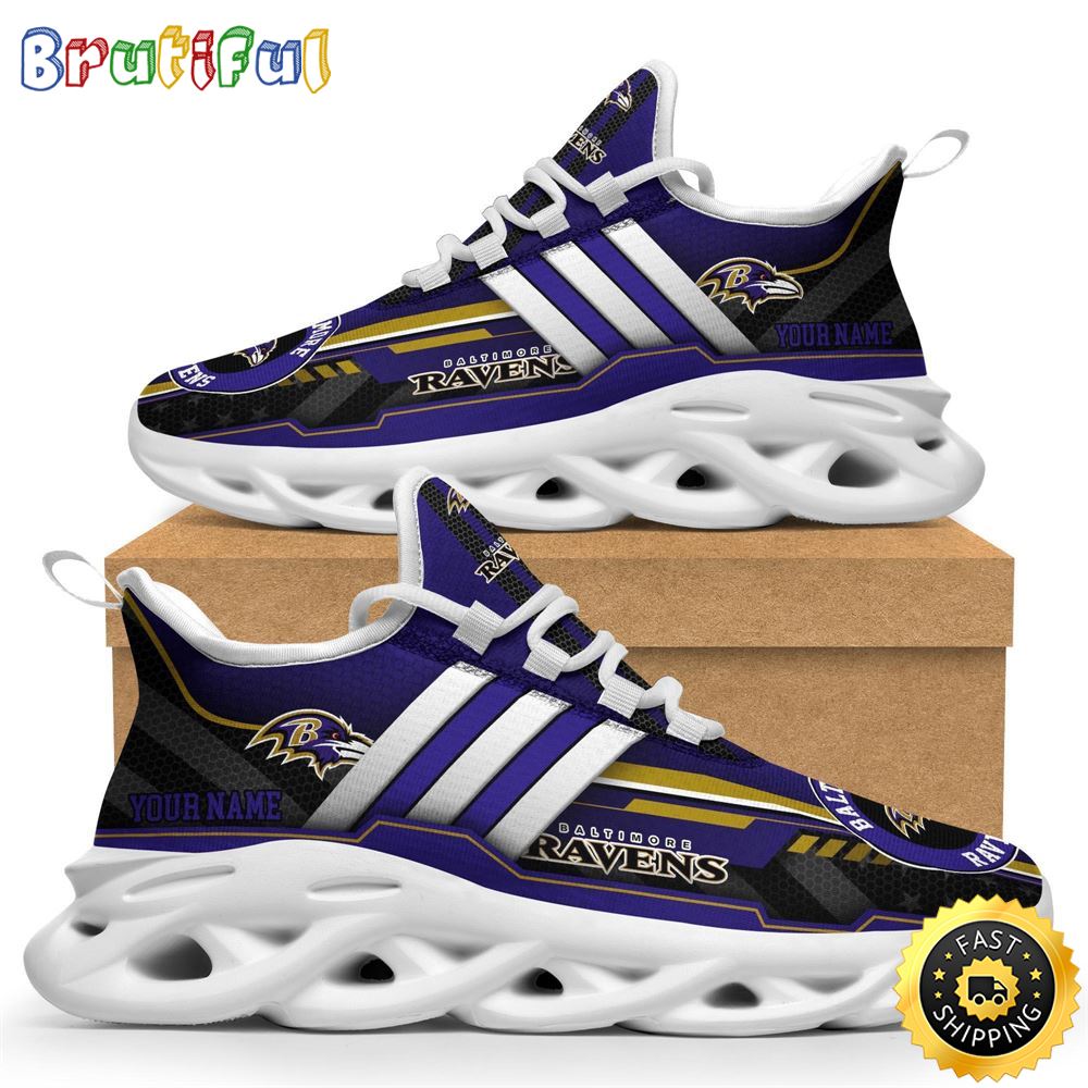 Ideafootwear Baltimore Ravens Max Soul Shoes Sneakers For Men And Women