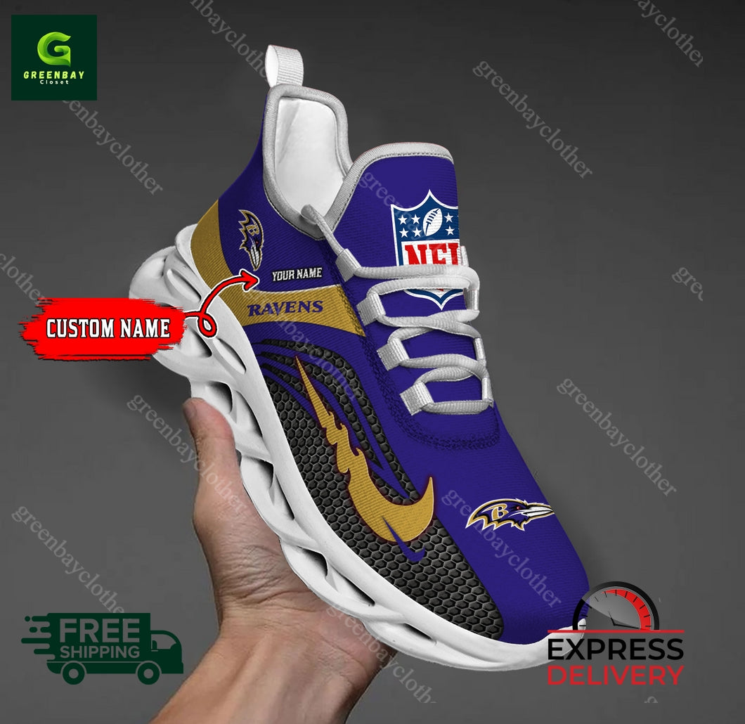 Ideafootwear Baltimore Ravens Max Soul Shoes Sneakers For Men And Women