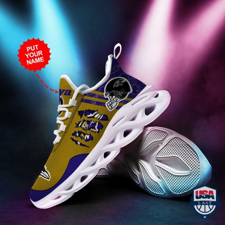 Ideafootwear Baltimore Ravens Max Soul Shoes Sneakers For Men And Women