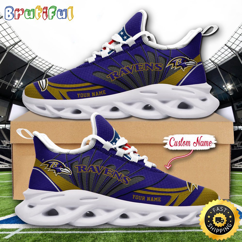 Ideafootwear Baltimore Ravens Max Soul Shoes Sneakers For Men And Women
