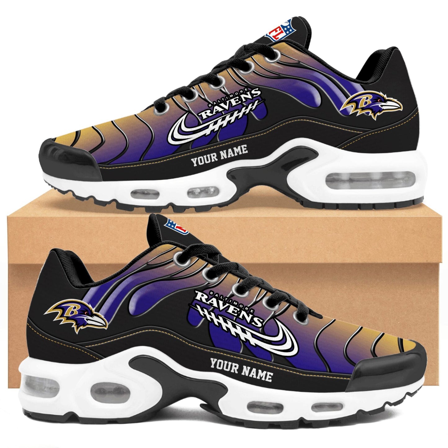 Ideafootwear Baltimore Ravens TN Shoes Sneakers For Men And Women