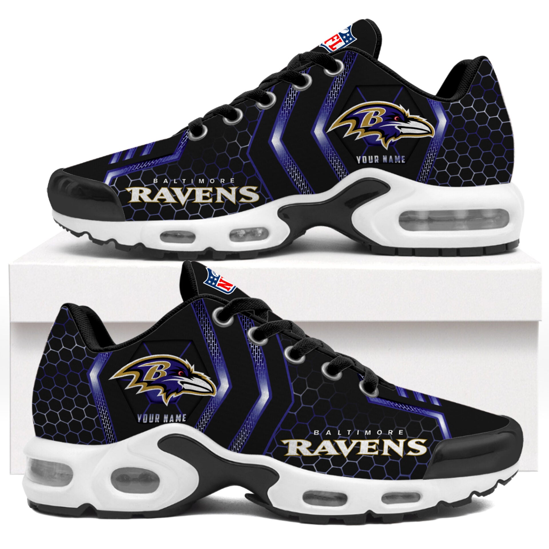 Ideafootwear Baltimore Ravens TN Shoes Sneakers For Men And Women