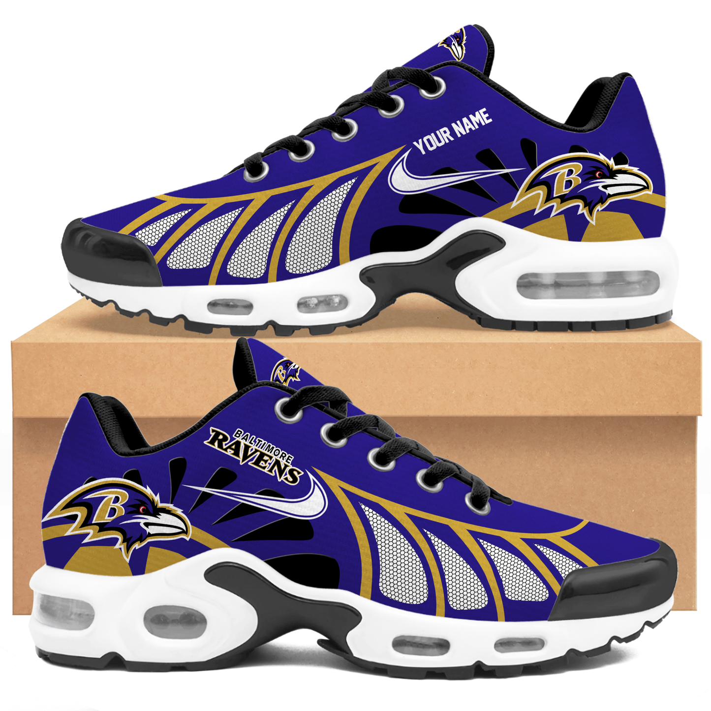 Ideafootwear Baltimore Ravens TN Shoes Sneakers For Men And Women