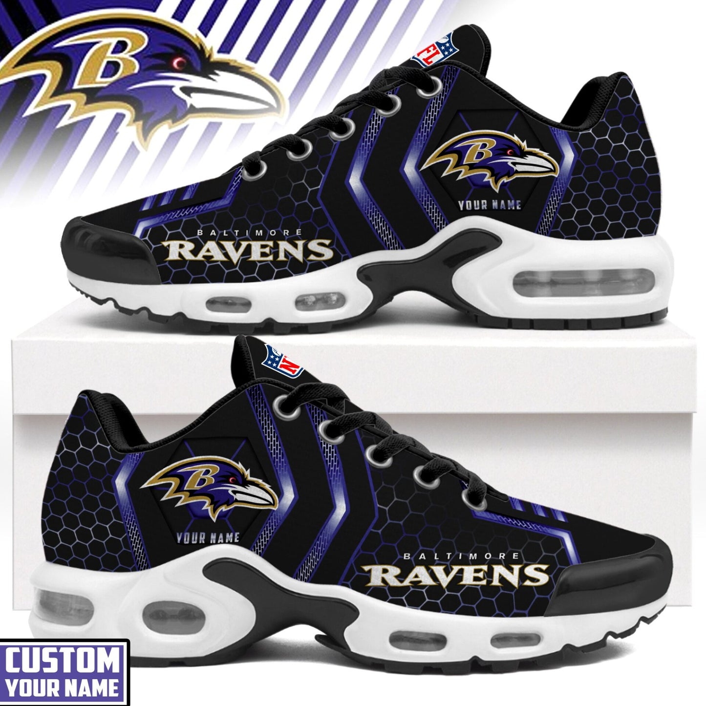 Ideafootwear Baltimore Ravens TN Shoes Sneakers For Men And Women