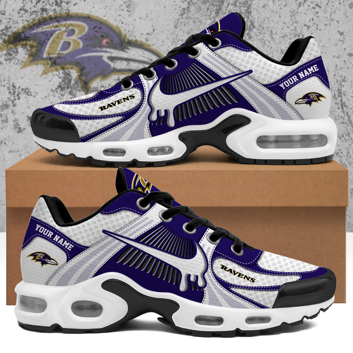 Ideafootwear Baltimore Ravens TN Shoes Sneakers For Men And Women