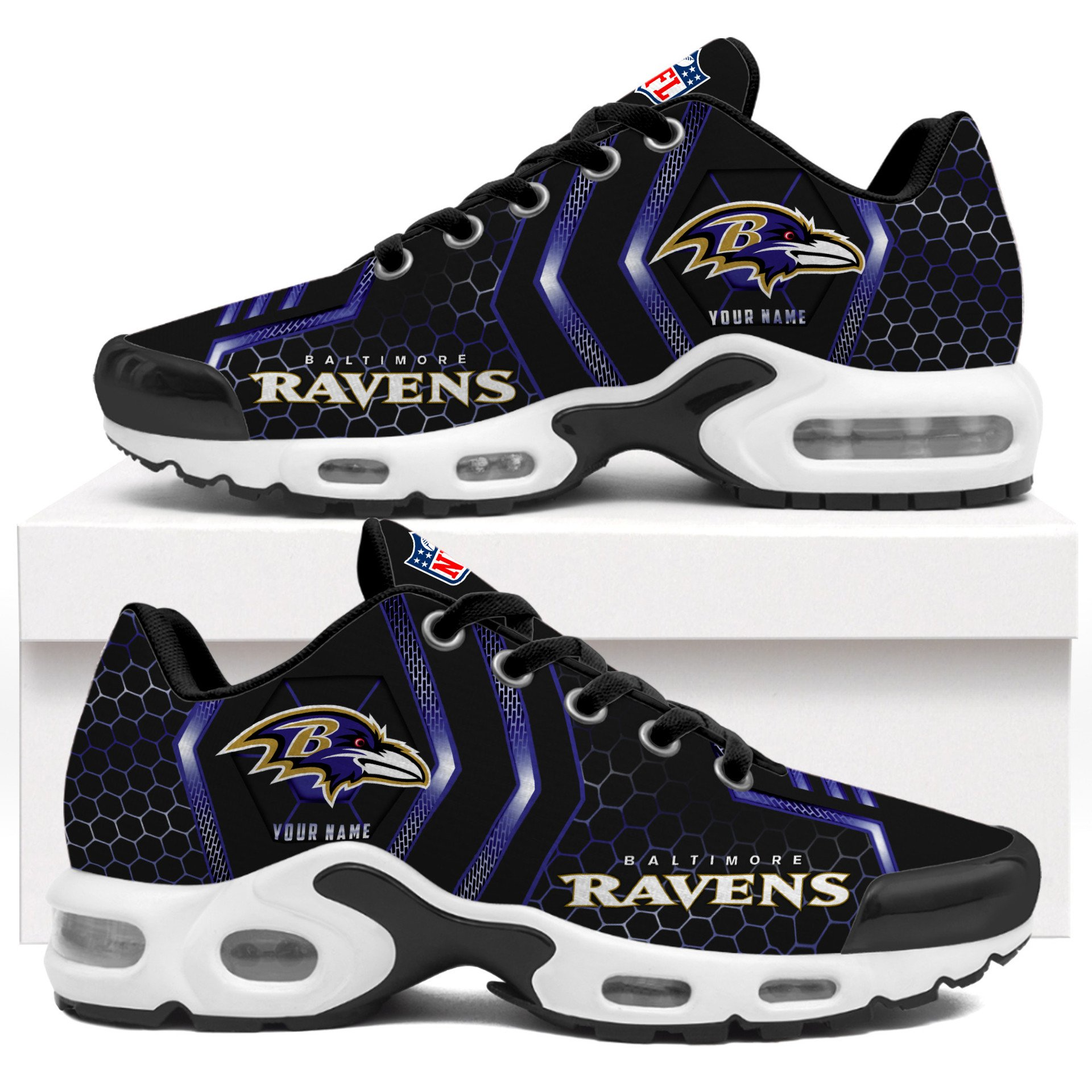 Ideafootwear Baltimore Ravens TN Shoes Sneakers For Men And Women