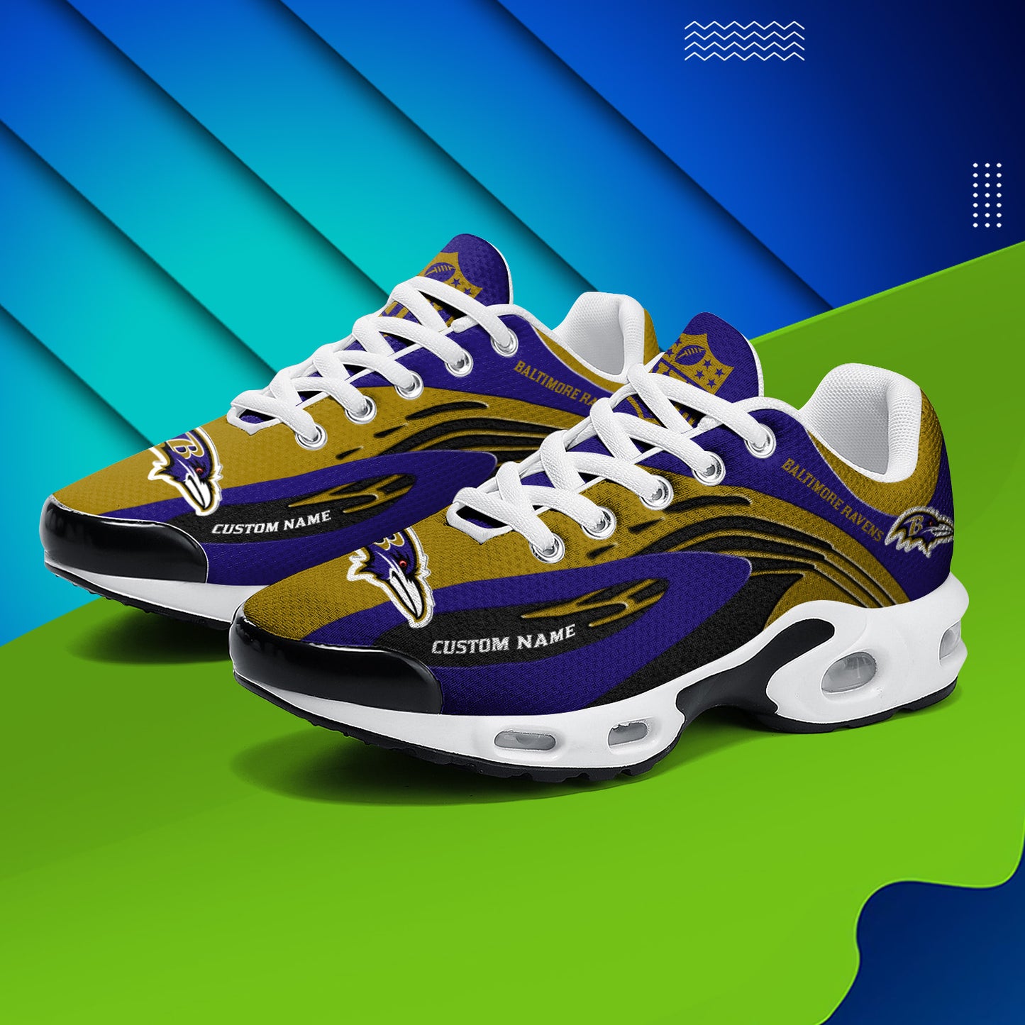 Ideafootwear Baltimore Ravens TN Shoes Sneakers For Men And Women