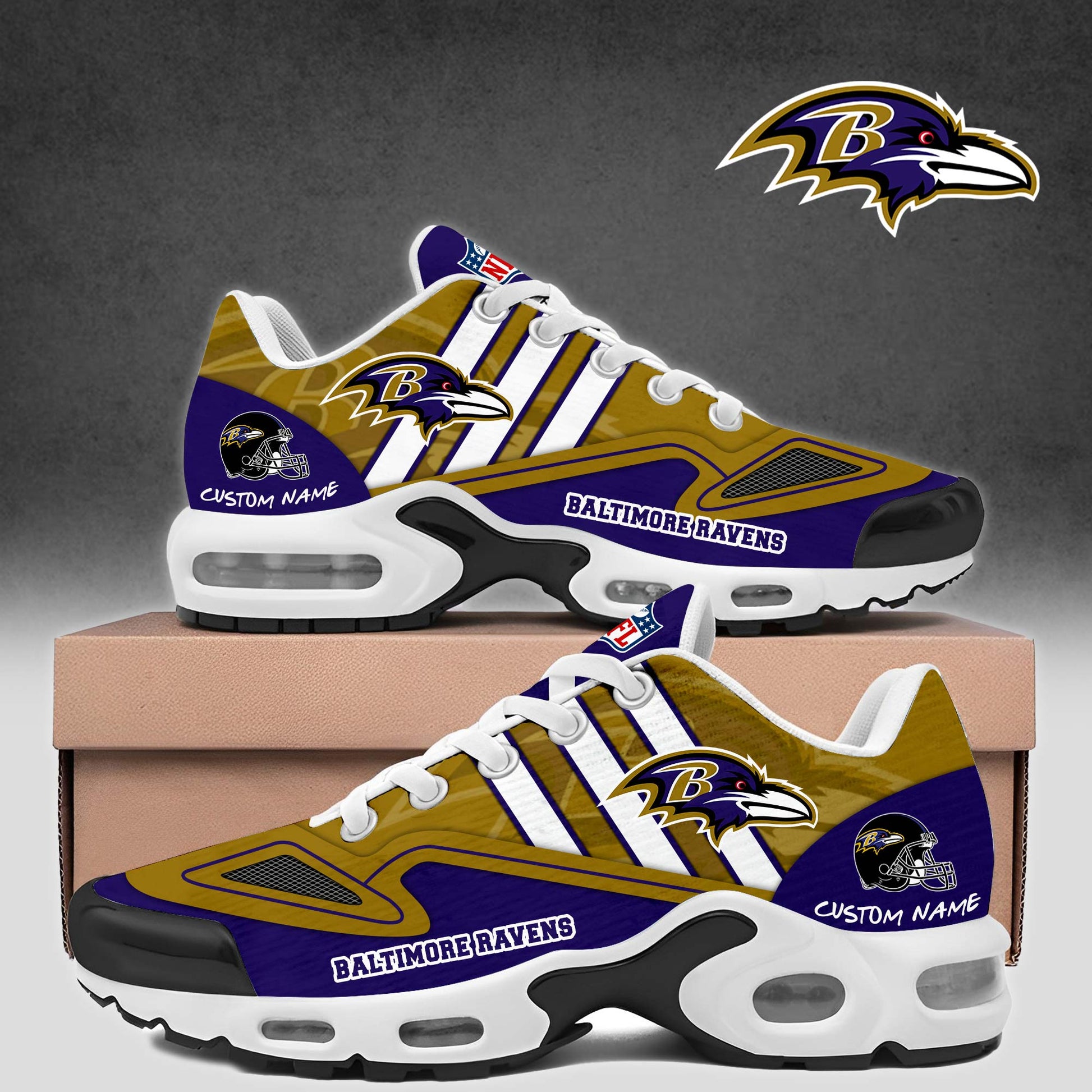 Ideafootwear Baltimore Ravens TN Shoes Sneakers For Men And Women
