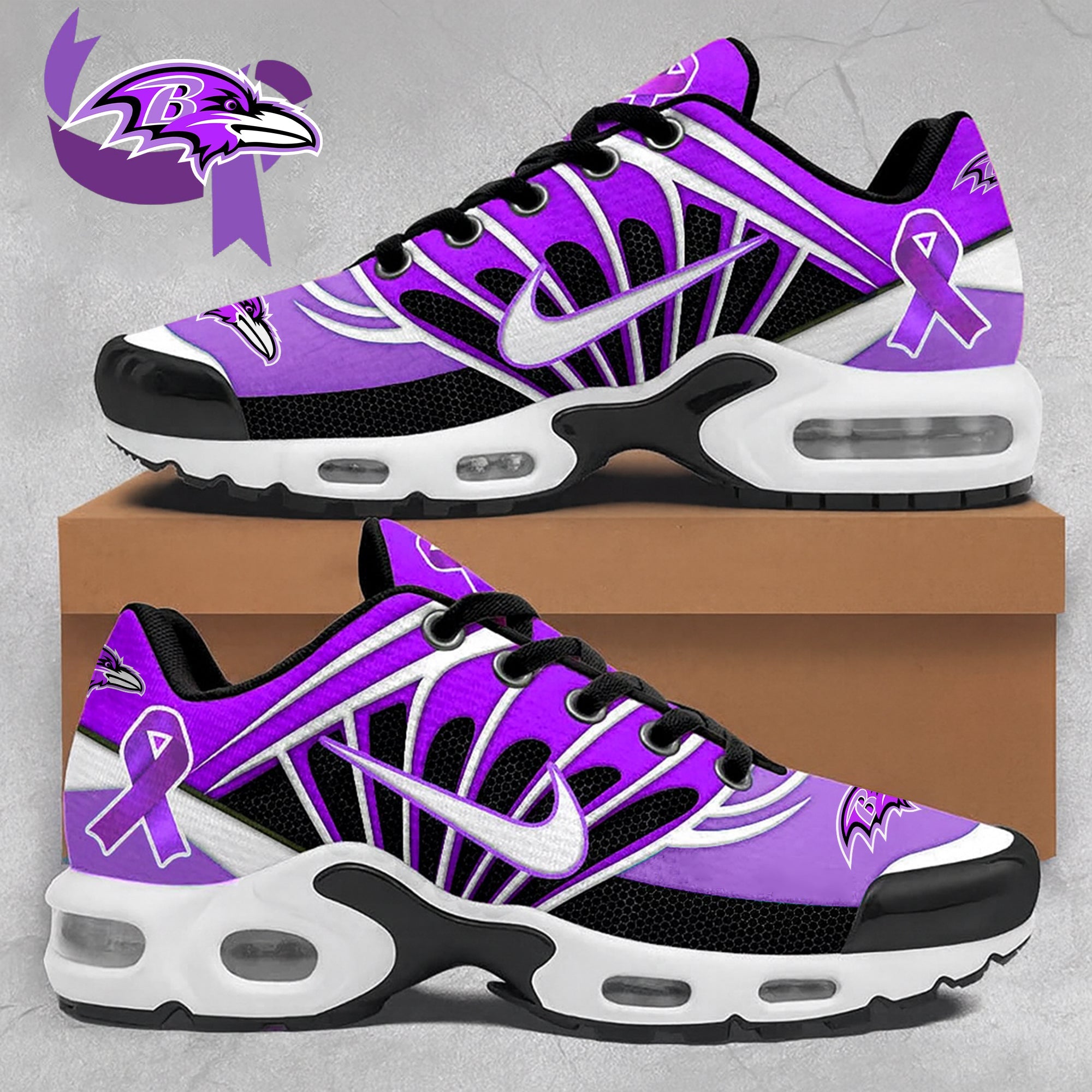 Ideafootwear Baltimore Ravens TN Shoes Sneakers For Men And Women