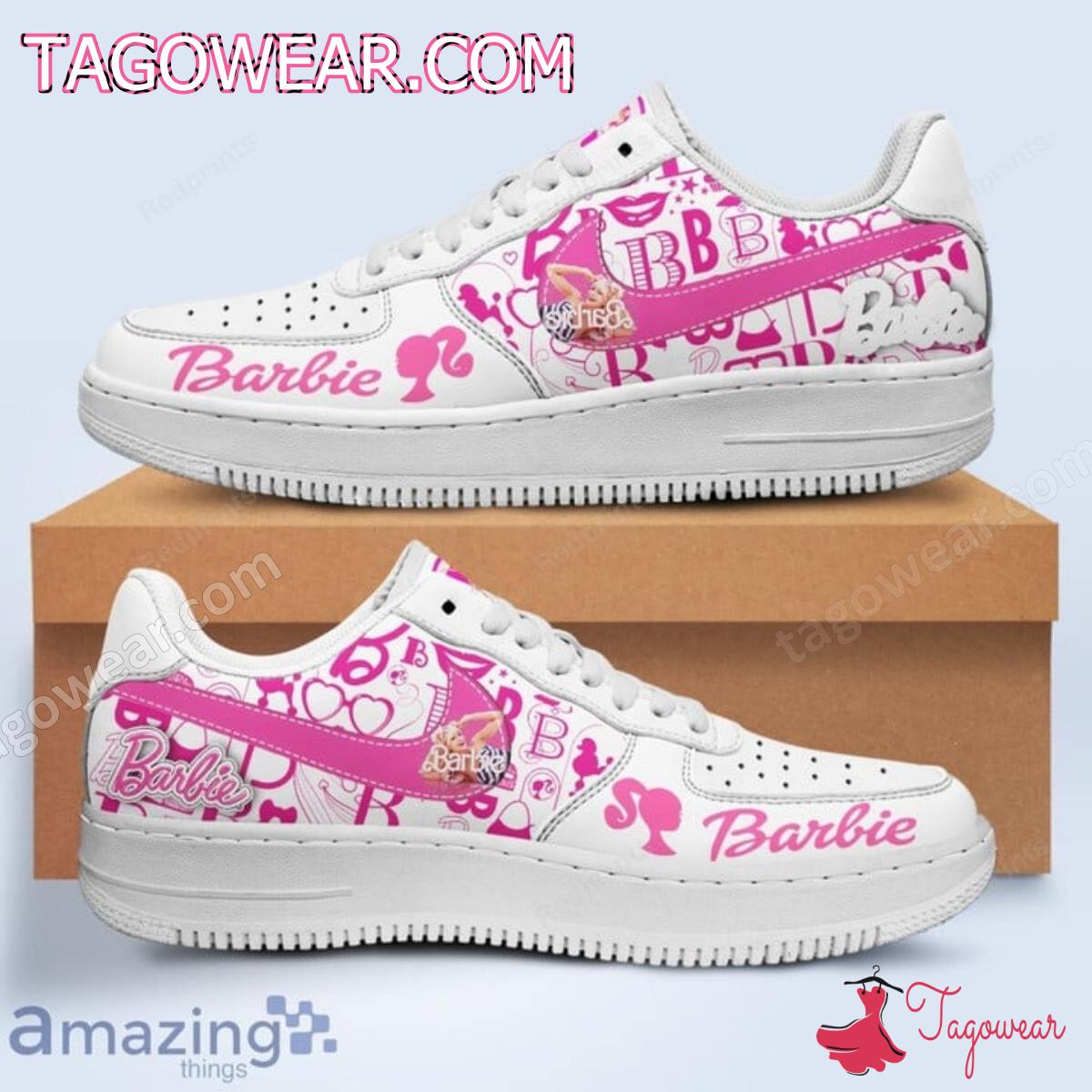 Ideafootwear Barbie Movie Air Low-Top Sneakers Shoes For Men And Women 1