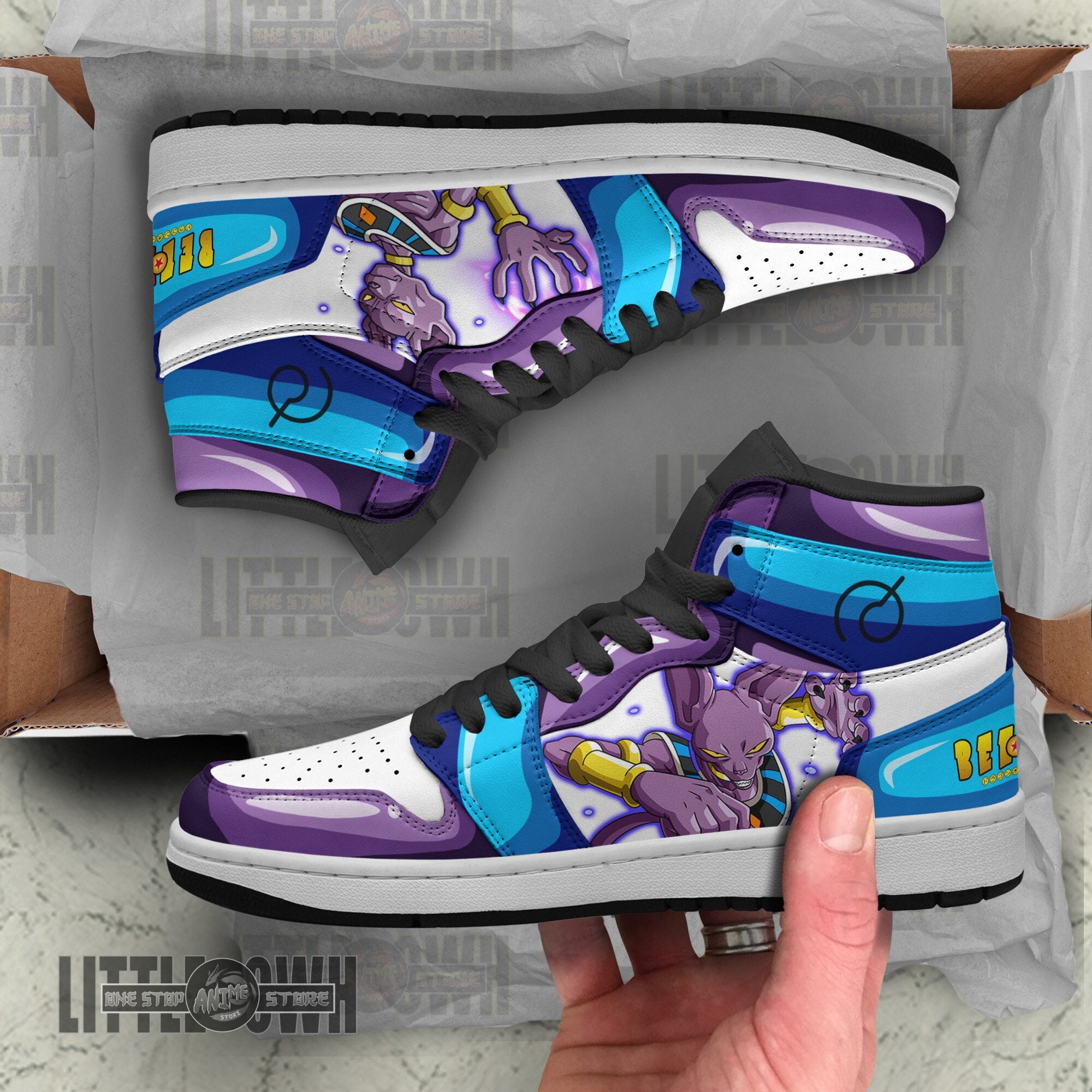 Ideafootwear Beerus AJ1 High Sneakers Shoes For Men And Women