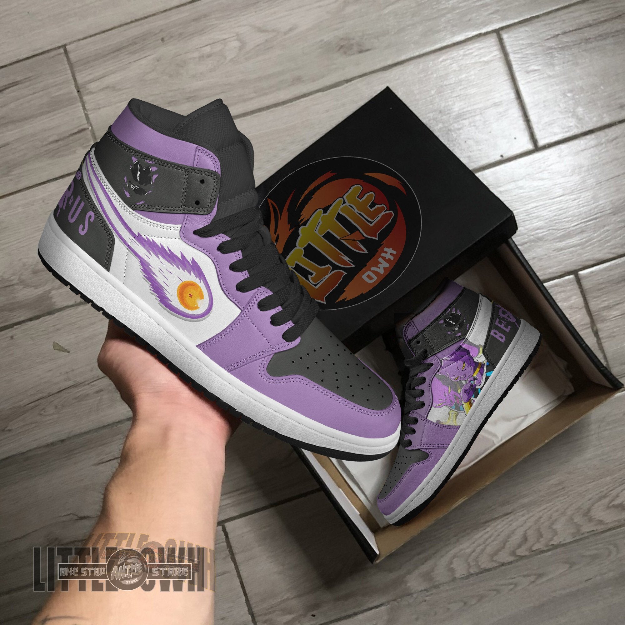 Ideafootwear Beerus AJ1 High Sneakers Shoes For Men And Women
