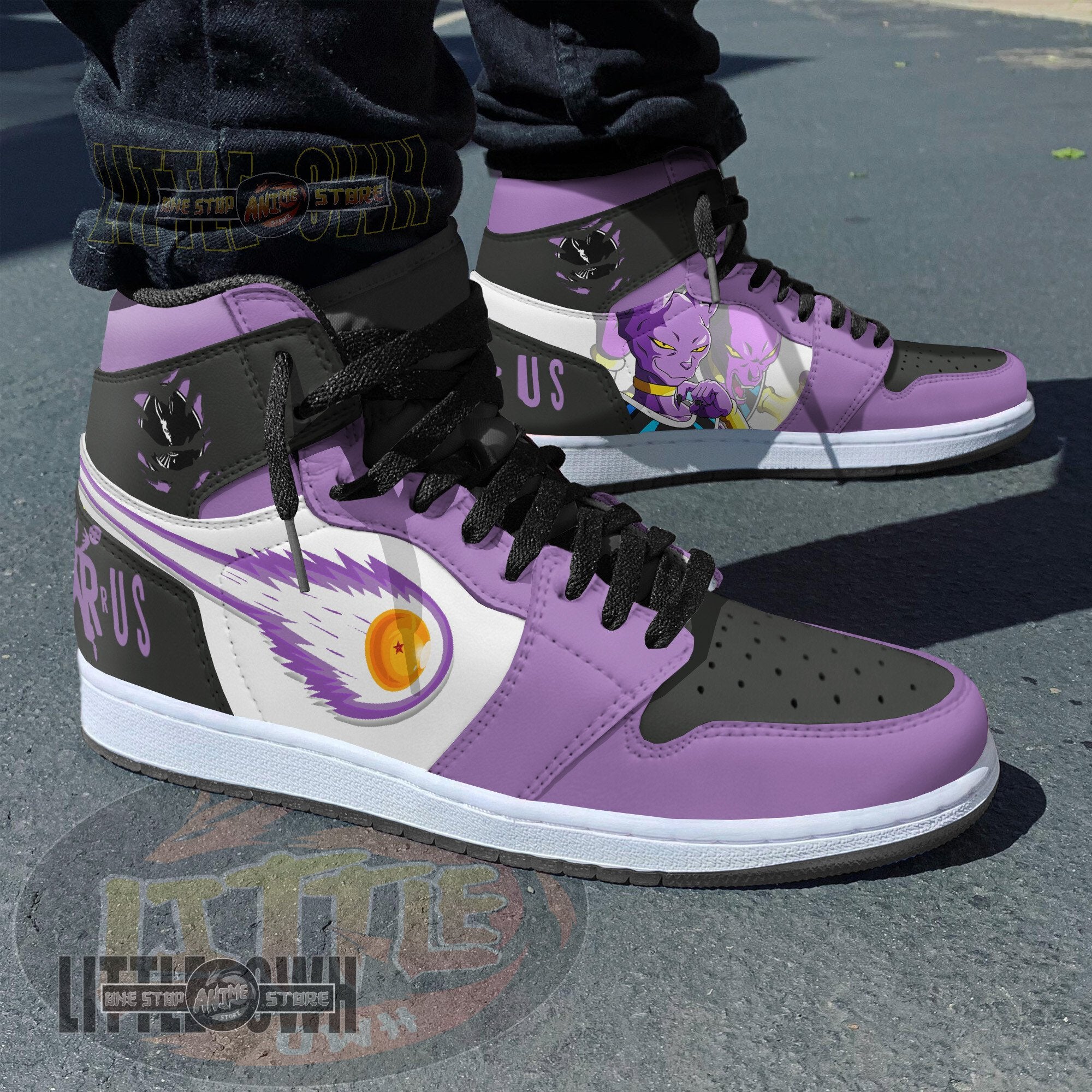 Ideafootwear Beerus AJ1 High Sneakers Shoes For Men And Women