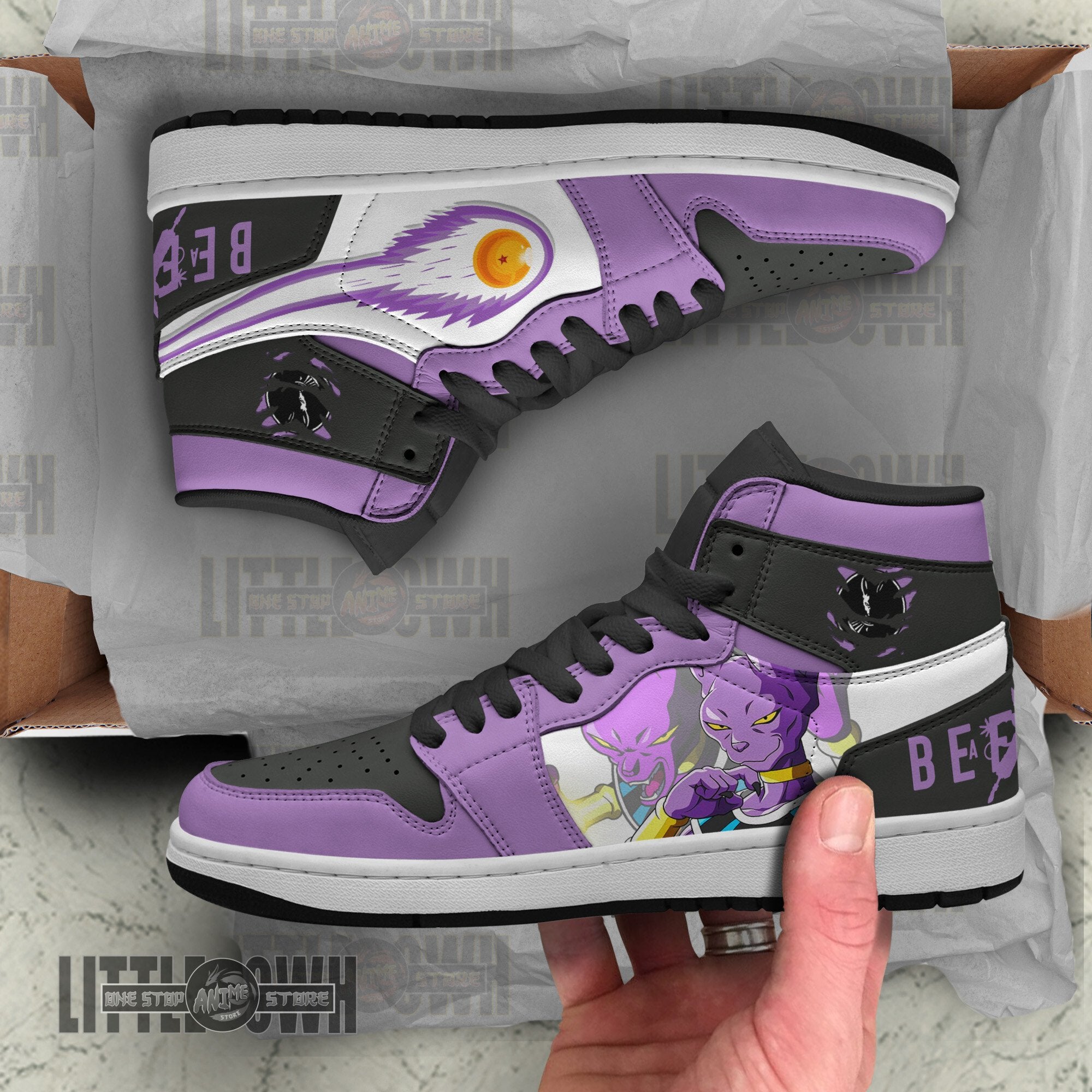 Ideafootwear Beerus AJ1 High Sneakers Shoes For Men And Women