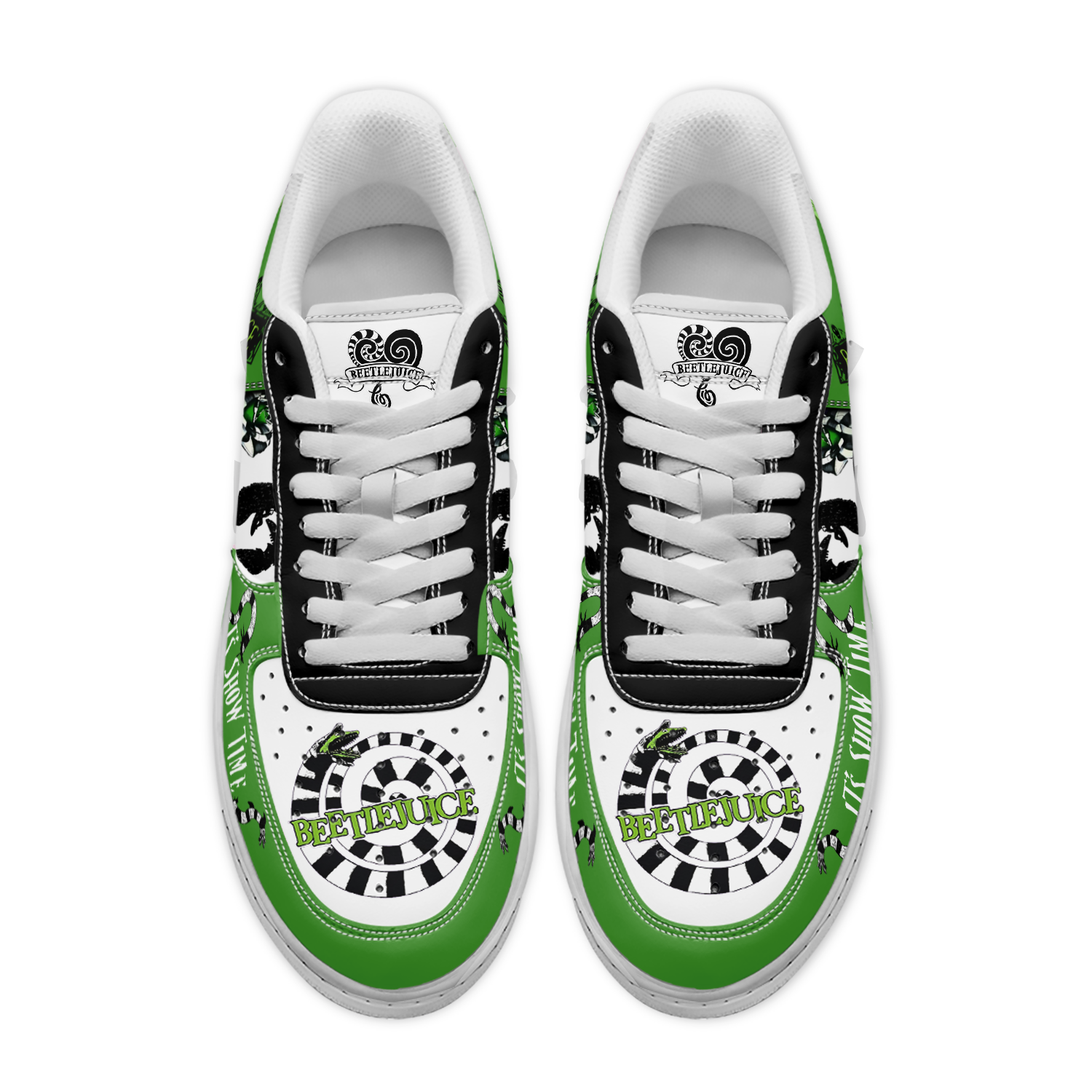 Ideafootwear Beetlejuice x Halloween Air Low-Top Sneakers Shoes For Men And Women 2