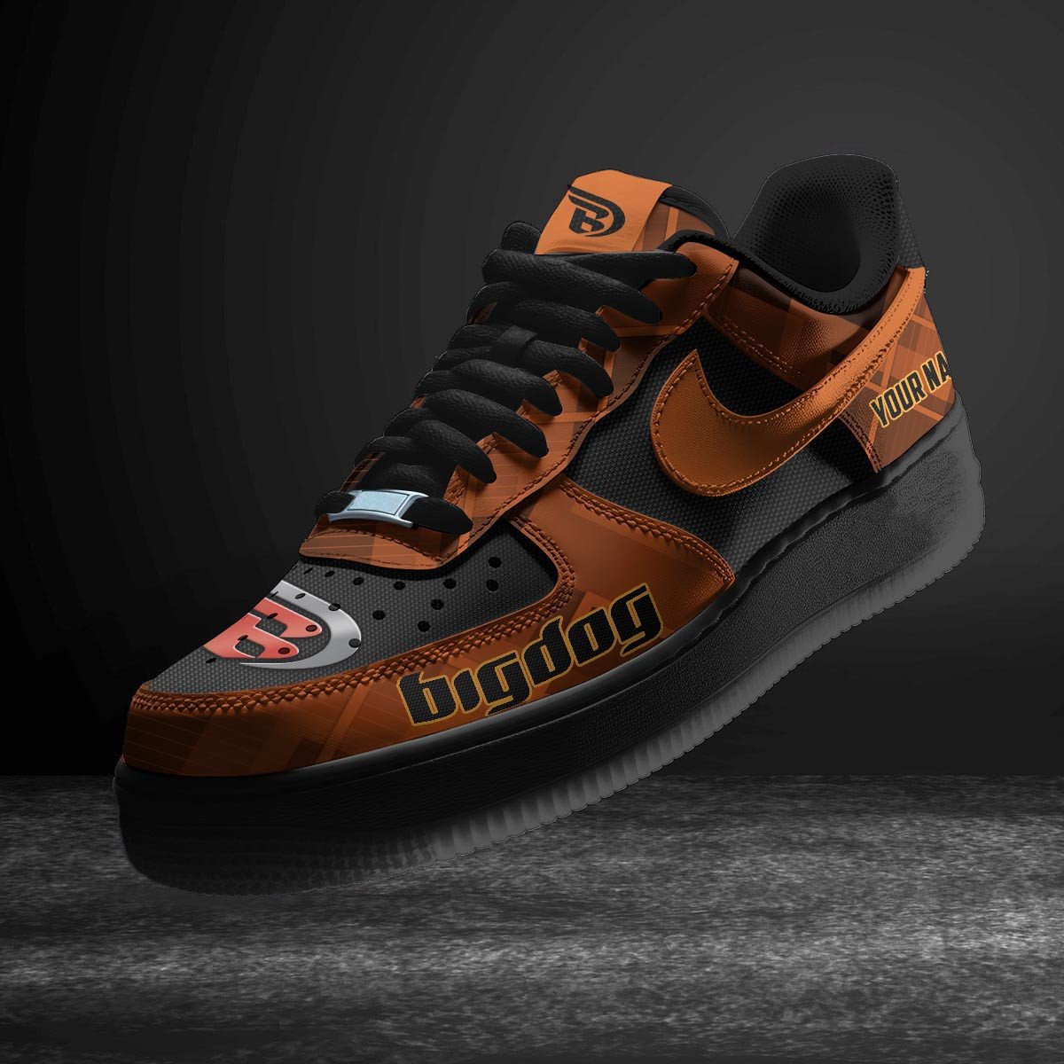 Ideafootwear Big Dog Motorcycles Air Low-Top Sneakers Shoes For Men And Women 1