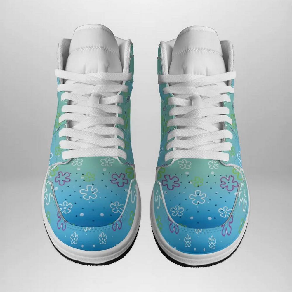 Ideafootwear Bikini Bottom Pattern AJ1 High Sneakers Shoes For Men And Women