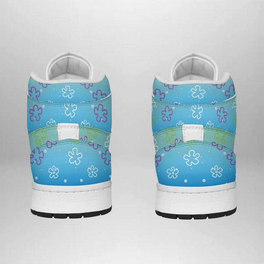 Ideafootwear Bikini Bottom Pattern AJ1 High Sneakers Shoes For Men And Women
