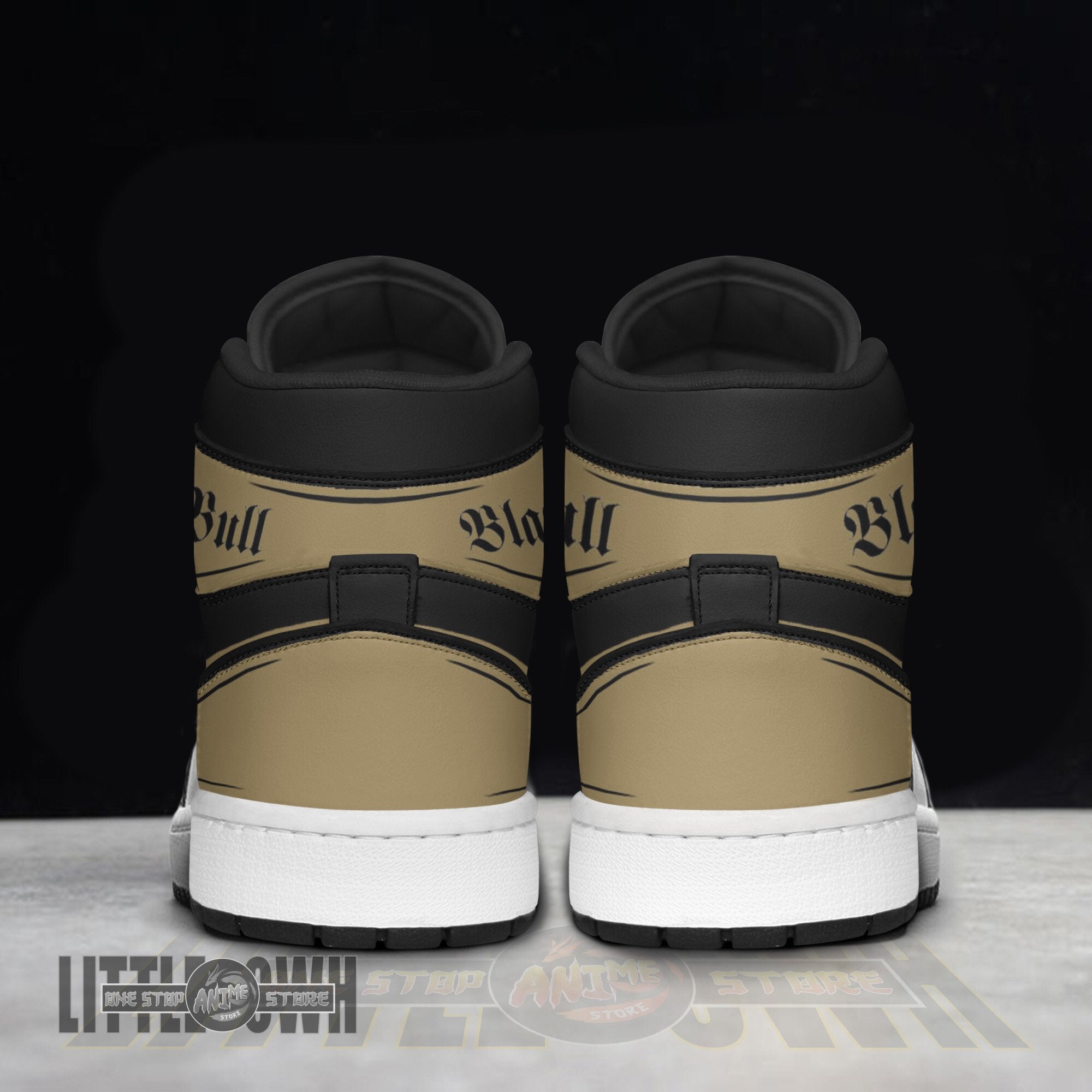 Ideafootwear Black Bull AJ1 High Sneakers Shoes For Men And Women